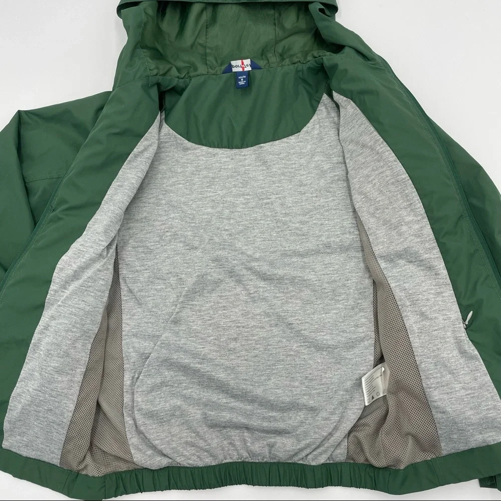 Child's Evergreen Forest‎ Pawprint Raincoat Windbreaker Green Hood Size Small